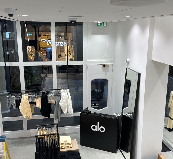 Alo DJ booth installed in store at launch