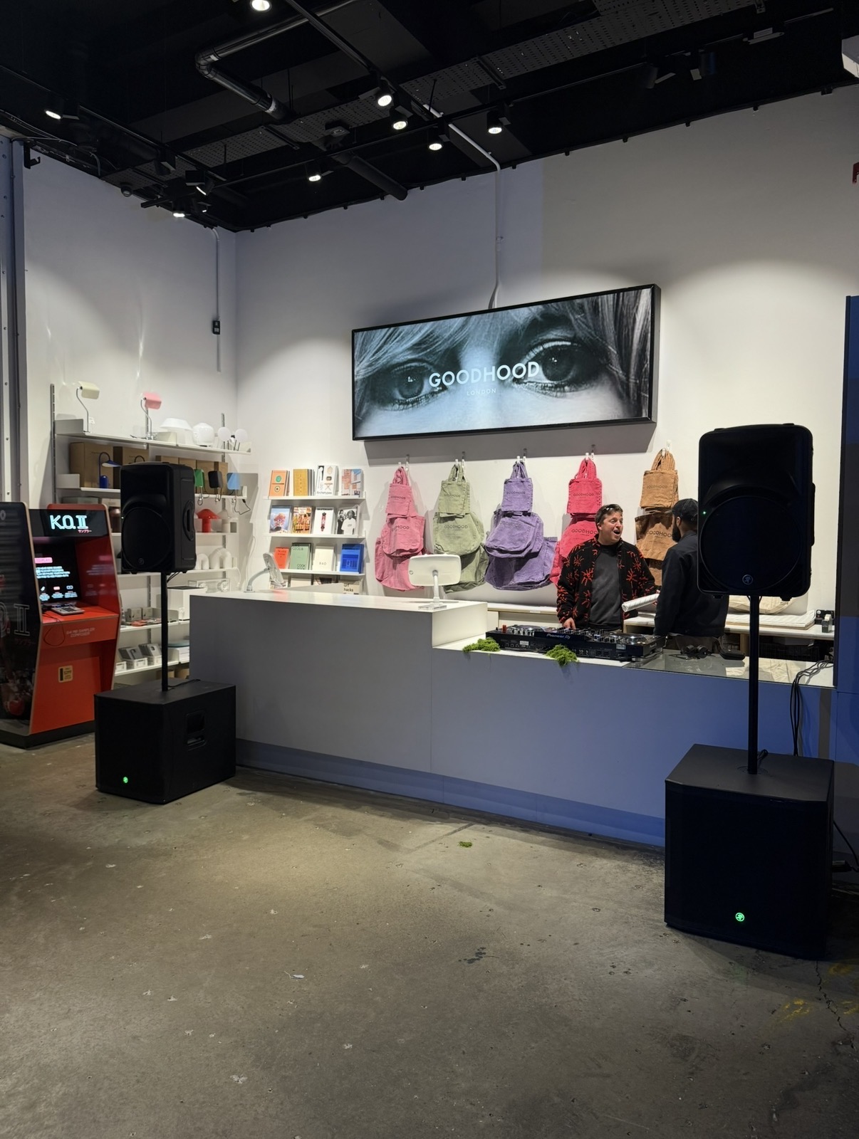 DJ performing in-store at Goodhood London Shoreditch